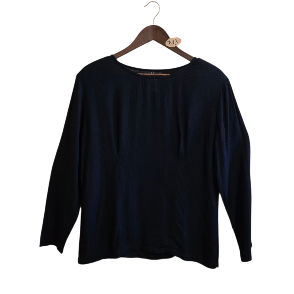 Carole Little Black Rayon‎ Top